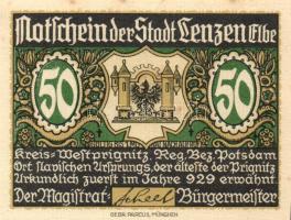 Német Birodalom / Weimari Köztársaság / Lenzen D.N. 50Pf(3x) + 75Pf(3x) 6klf db, teljes sor T:I