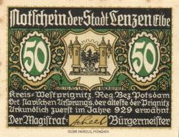 Német Birodalom / Weimari Köztársaság / Lenzen D.N. 50Pf(3x) + 75Pf(3x) 6klf db, teljes sor T:I