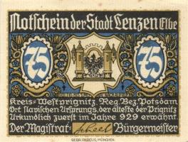 Német Birodalom / Weimari Köztársaság / Lenzen D.N. 50Pf(3x) + 75Pf(3x) 6klf db, teljes sor T:I