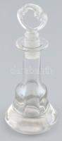 Parfümös üveg. Kristály alján egy karccal XIX. sz. 11 cm