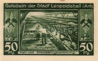 Német Birodalom / Weimari Köztársaság / Leopoldshall 1921. 25Pf + 50Pf + 75Pf 3klf db, teljes sor T:...