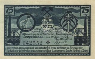 Német Birodalom / Weimari Köztársaság / Leopoldshall 1921. 25Pf + 50Pf + 75Pf 3klf db, teljes sor T:...