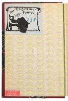 cca. 1900-1910. Góth Sándor (színész, rendező, egyetemi tanár, műfordító, színház igazgató, szecessziós ex-librise, francia nyelvű könyvbe ragasztva. Klisé, papír, 5,5x6,5cm