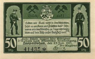 Német Birodalom / Weimari Köztársaság / Leopoldshall 1921. 25Pf + 50Pf + 75Pf 3klf db, teljes sor T:...