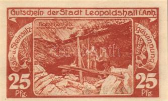 Német Birodalom / Weimari Köztársaság / Leopoldshall 1921. 25Pf + 50Pf + 75Pf 3klf db, teljes sor T:I
