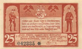 Német Birodalom / Weimari Köztársaság / Leopoldshall 1921. 25Pf + 50Pf + 75Pf 3klf db, teljes sor T:...