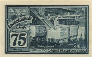 Német Birodalom / Weimari Köztársaság / Leopoldshall 1921. 25Pf + 50Pf + 75Pf 3klf db, teljes sor T:...