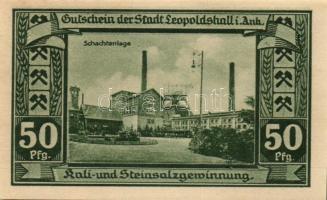 Német Birodalom / Weimari Köztársaság / Leopoldshall 1921. 25Pf + 50Pf + 75Pf 3klf db, teljes sor T:...