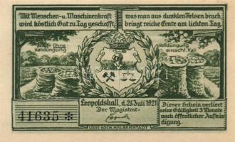 Német Birodalom / Weimari Köztársaság / Leopoldshall 1921. 25Pf + 50Pf + 75Pf 3klf db, teljes sor T:...