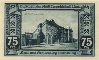 Német Birodalom / Weimari Köztársaság / Leopoldshall 1921. 25Pf + 50Pf + 75Pf 3klf db, teljes sor T:...