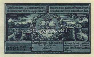 Német Birodalom / Weimari Köztársaság / Leopoldshall 1921. 25Pf + 50Pf + 75Pf 3klf db, teljes sor T:...