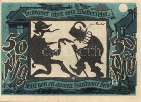 Német Birodalom / Weimari Köztársaság / Lichtenstein-Callnberg 1921. 50Pf(5x) 5klf db, teljes sor T:...