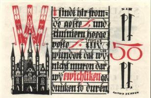 Német Birodalom / Weimari Köztársaság / Lübeck 1921. 50Pf(5x) 5klf db, teljes sor T:I