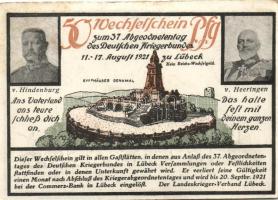 Német Birodalom / Weimari Köztársaság / Lübeck 1921. 50Pf(5x) 5klf db, teljes sor T:I