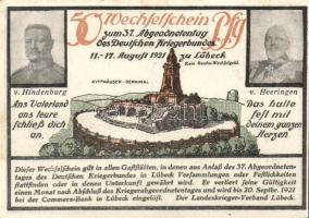 Német Birodalom / Weimari Köztársaság / Lübeck 1921. 50Pf(5x) 5klf db, teljes sor T:I