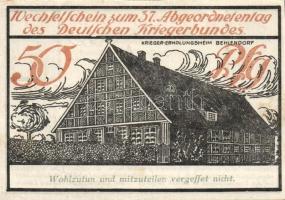 Német Birodalom / Weimari Köztársaság / Lübeck 1921. 50Pf(5x) 5klf db, teljes sor T:I