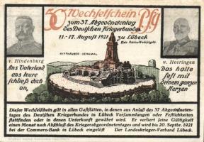 Német Birodalom / Weimari Köztársaság / Lübeck 1921. 50Pf(5x) 5klf db, teljes sor T:I