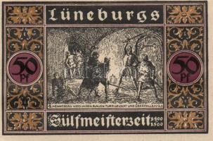 Német Birodalom / Weimari Köztársaság / Lüneburg 1921. 50Pf(4x) + 75PF(4x) 8klf db, teljes sor T:I