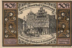 Német Birodalom / Weimari Köztársaság / Lüneburg 1921. 50Pf(4x) + 75PF(4x) 8klf db, teljes sor T:I