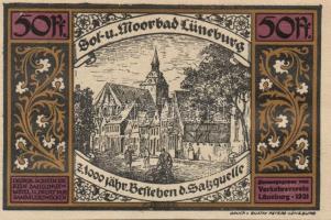 Német Birodalom / Weimari Köztársaság / Lüneburg 1921. 50Pf(4x) + 75PF(4x) 8klf db, teljes sor T:I