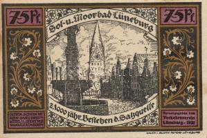 Német Birodalom / Weimari Köztársaság / Lüneburg 1921. 50Pf(4x) + 75PF(4x) 8klf db, teljes sor T:I
