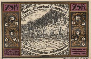 Német Birodalom / Weimari Köztársaság / Lüneburg 1921. 50Pf(4x) + 75PF(4x) 8klf db, teljes sor T:I