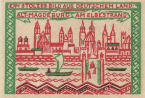 Német Birodalom / Weimari Köztársaság / Magdeburg 1921. 50Pf(4x) 4klf db, teljes sor T:I