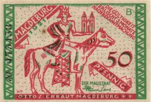 Német Birodalom / Weimari Köztársaság / Magdeburg 1921. 50Pf(4x) 4klf db, teljes sor T:I