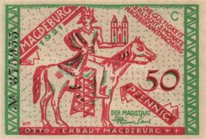 Német Birodalom / Weimari Köztársaság / Magdeburg 1921. 50Pf(4x) 4klf db, teljes sor T:I