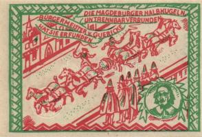 Német Birodalom / Weimari Köztársaság / Magdeburg 1921. 50Pf(4x) 4klf db, teljes sor T:I