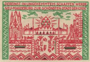 Német Birodalom / Weimari Köztársaság / Magdeburg 1921. 50Pf(4x) 4klf db, teljes sor T:I