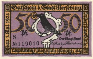 Német Birodalom / Weimari Köztársaság / Merseburg 1921. 5Pf + 10Pf + 20Pf + 50Pf(6x) összesen 10klf ...