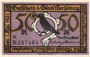 Német Birodalom / Weimari Köztársaság / Merseburg 1921. 5Pf + 10Pf + 20Pf + 50Pf(6x) összesen 10klf ...