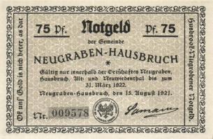 Német Birodalom / Weimari Köztársaság / Neugraben-Hausbruck 1921. 40Pf + 60Pf + 75Pf + 100Pf 4klf db...