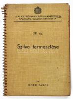 Horn János: Szilva termesztése. Bp., 1936, Növényvédelem és Kertészet. Kiadói kissé sérült spirál-kötés, kissé foltos borítóval, foltos címlapon intézményi bélyegzővel, helyenként kissé foltos lapokkal.