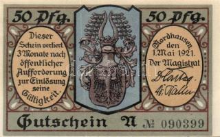 Német Birodalom / Weimari Köztársaság / Nordhausen 1921. 25Pf(2x) + 50Pf(2x) + 75Pf(2x) 6klf db, tel...
