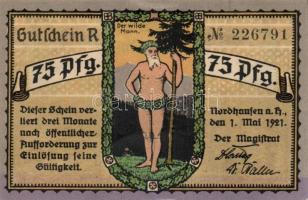 Német Birodalom / Weimari Köztársaság / Nordhausen 1921. 25Pf(2x) + 50Pf(2x) + 75Pf(2x) 6klf db, tel...