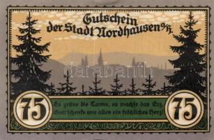 Német Birodalom / Weimari Köztársaság / Nordhausen 1921. 25Pf(2x) + 50Pf(2x) + 75Pf(2x) 6klf db, tel...