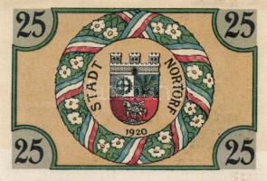 Német Birodalom / Weimari Köztársaság / Nortof 1920. 25Pf + 50Pf + 75Pf 3klf db, teljes sor T:I