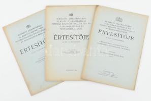 1933-1938 XI. ker. Fehérvári úti Polgári Leányiskola 3 db értesítője