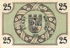 Német Birodalom / Weimari Köztársaság / Nortof 1920. 25Pf + 50Pf + 75Pf 3klf db, teljes sor T:I