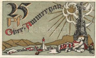 Német Birodalom / Weimari Köztársaság / Oberammergau 1921. 25Pf + 50Pf + 75Pf 3klf db, teljes sor T:...