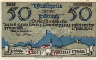 Német Birodalom / Weimari Köztársaság / Oberammergau 1921. 25Pf + 50Pf + 75Pf 3klf db, teljes sor T:...