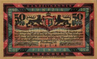 Német Birodalom / Weimari Köztársaság / Oldenburg 1921. 50Pf(6x) 6klf db, teljes sor T:I