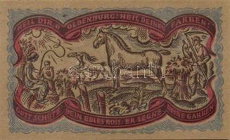 Német Birodalom / Weimari Köztársaság / Oldenburg 1921. 50Pf(6x) 6klf db, teljes sor T:I