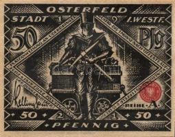 Német Birodalom / Weimari Köztársaság / Osterfeld 1921. 50Pf(2x) + 75Pf + 100Pf + 150Pf(2x) összesen...