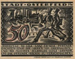 Német Birodalom / Weimari Köztársaság / Osterfeld 1921. 50Pf(2x) + 75Pf + 100Pf + 150Pf(2x) összesen...