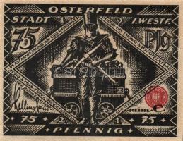 Német Birodalom / Weimari Köztársaság / Osterfeld 1921. 50Pf(2x) + 75Pf + 100Pf + 150Pf(2x) összesen...