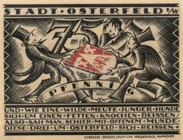 Német Birodalom / Weimari Köztársaság / Osterfeld 1921. 50Pf(2x) + 75Pf + 100Pf + 150Pf(2x) összesen...