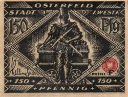 Német Birodalom / Weimari Köztársaság / Osterfeld 1921. 50Pf(2x) + 75Pf + 100Pf + 150Pf(2x) összesen...